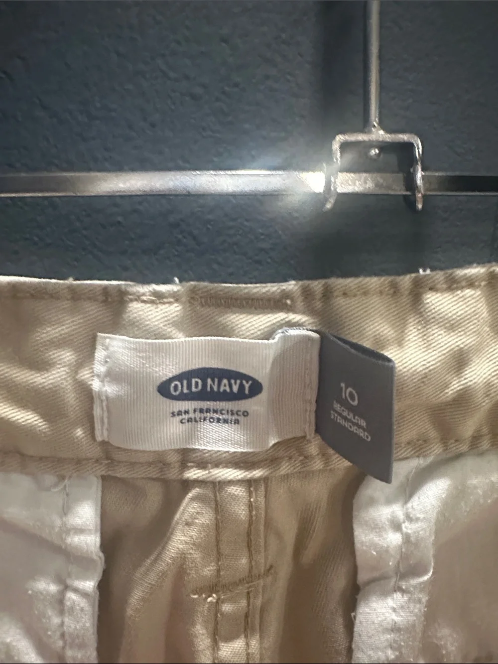Old Navy kids Flat-Front Chino Shorts — Beige
